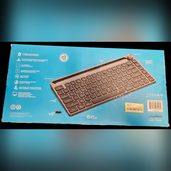 JLab - Epic Mini Advanced Multi-Device Wireless Keyboard - Black - Picture 2 of 10